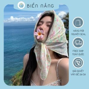 Khăn vuông phong cách nông thôn Pháp phong cách biển cổ điển.