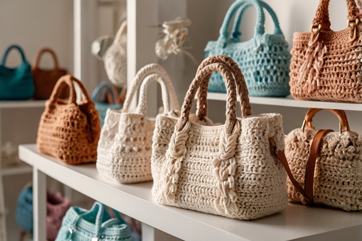 Cửa hàng túi len thiết kế.