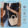 Túi cói đi biển đeo vai xách tay nữ