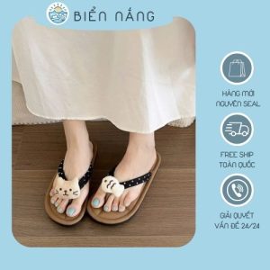 Dép xỏ ngón họa tiết hoạt hình dễ thương cực chất dễ phối đồ