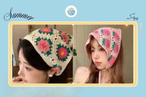 Khăn len đội đầu đẹp